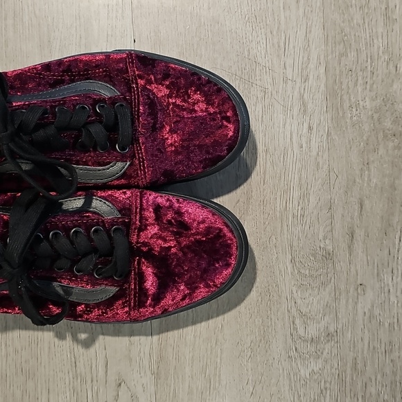 Vans Off The Wall Burnt Russet Maroon Crushed. Vans Velvet Maroon Sneakers - Picture 2 of 11